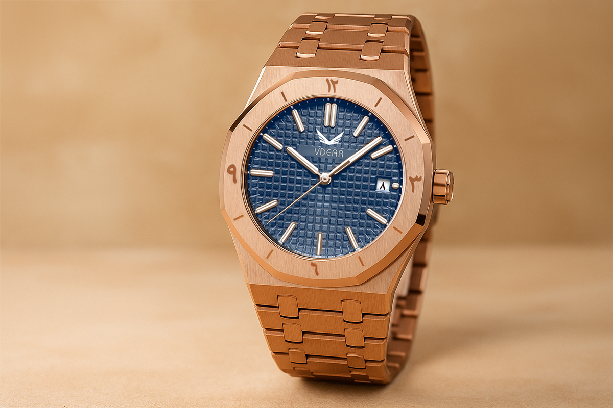 Vdear New Arrive Arabic Letter Bezel With Checkered Dial Luminous Date Men Quartz Watch 15