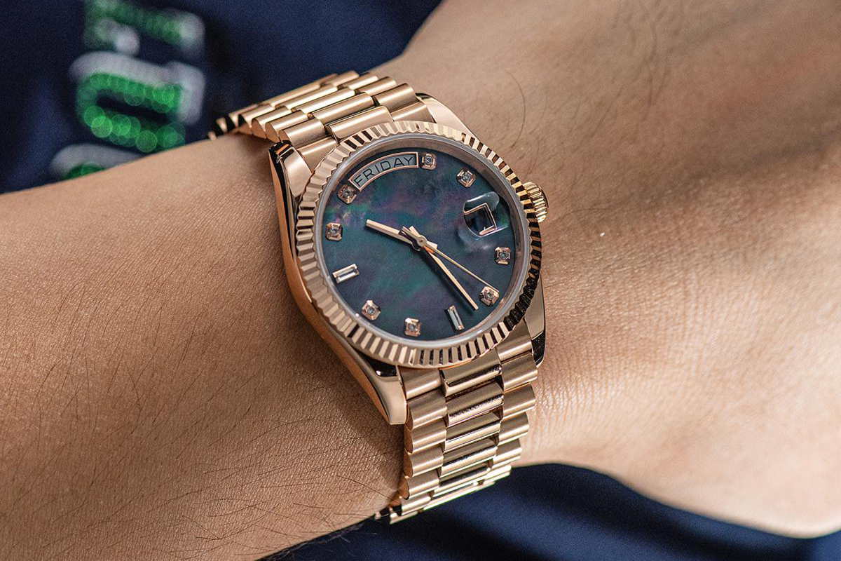 VDEAR Custom Shell Dial Luxury Men Quartz Watch - Quartz Japan Movt 15