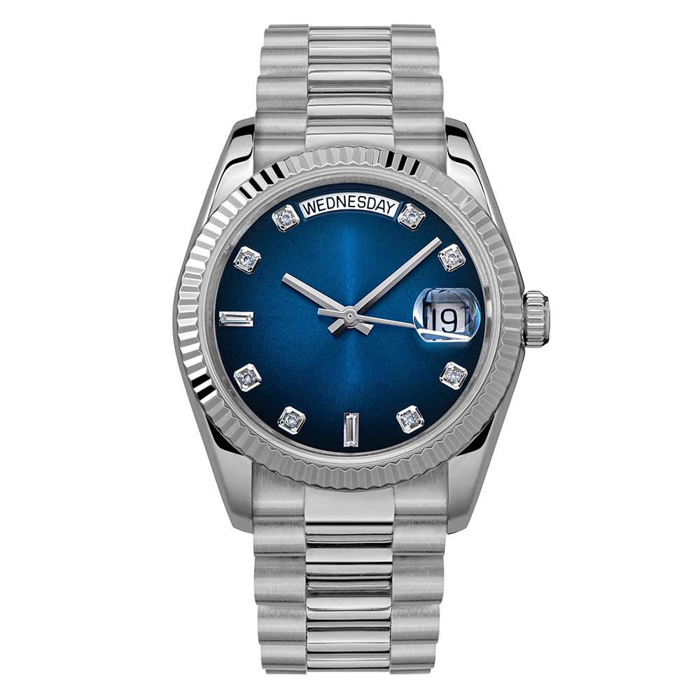 Vdear Business Diamond Sunray Dial Week Calendar Luxury Men Quartz Wristwatch 1