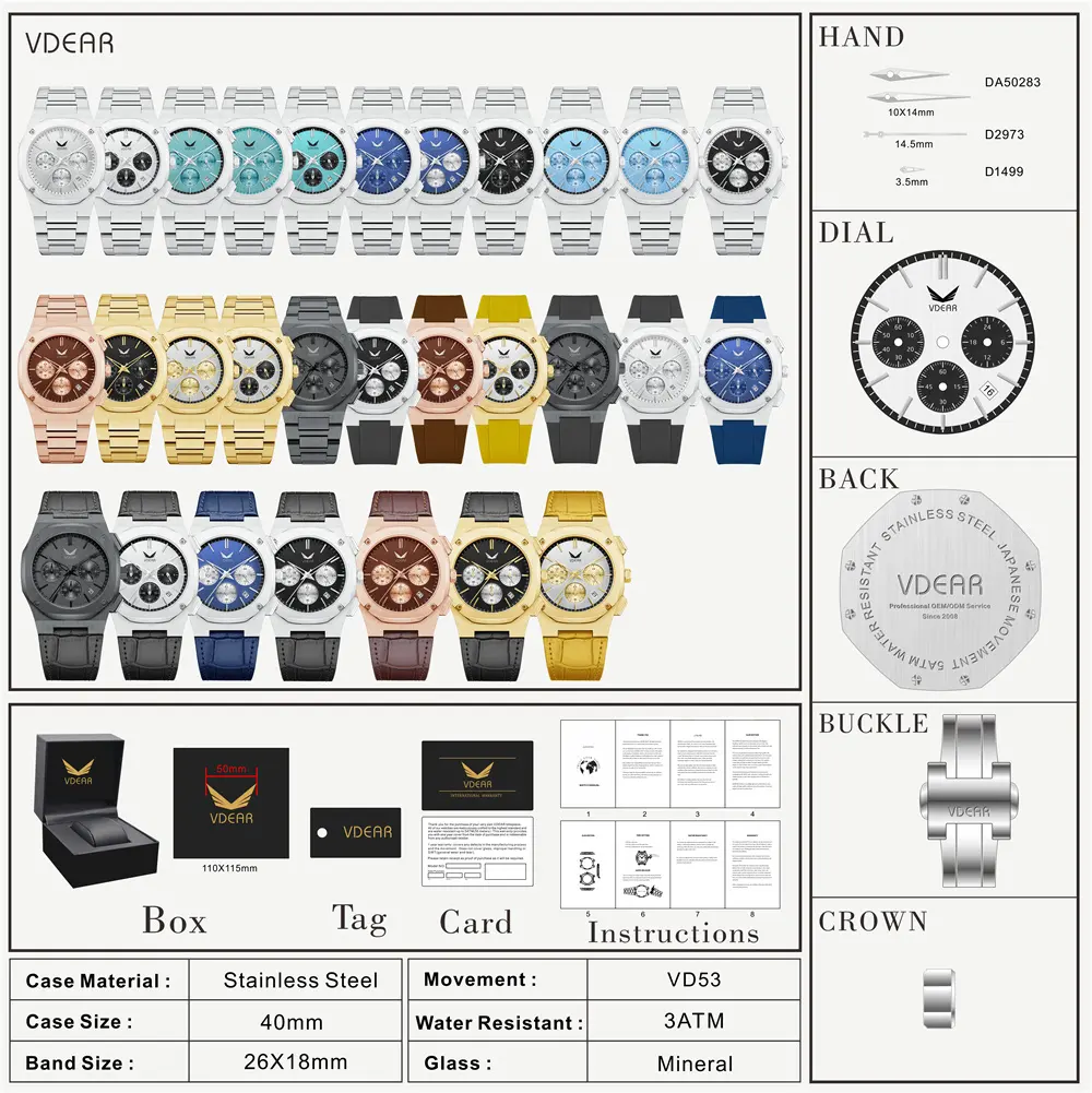 VDEAR Quartz Dive Watch 7