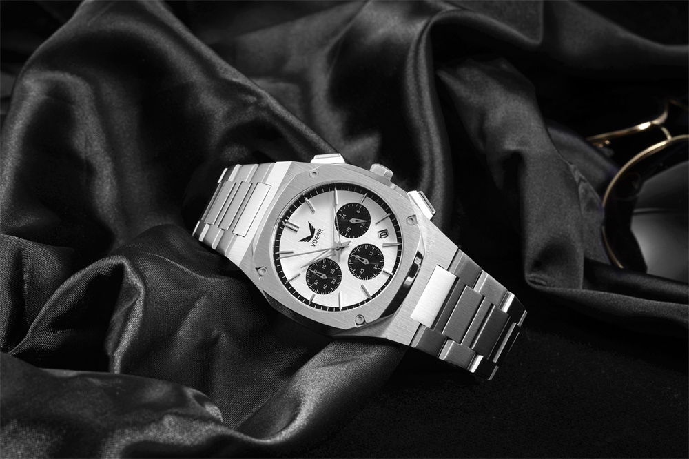 Vdear Leather Strap Black Dial Small Three Needle Quartz Watch Multifunction Calendar Men Luxury Wristwatch 10