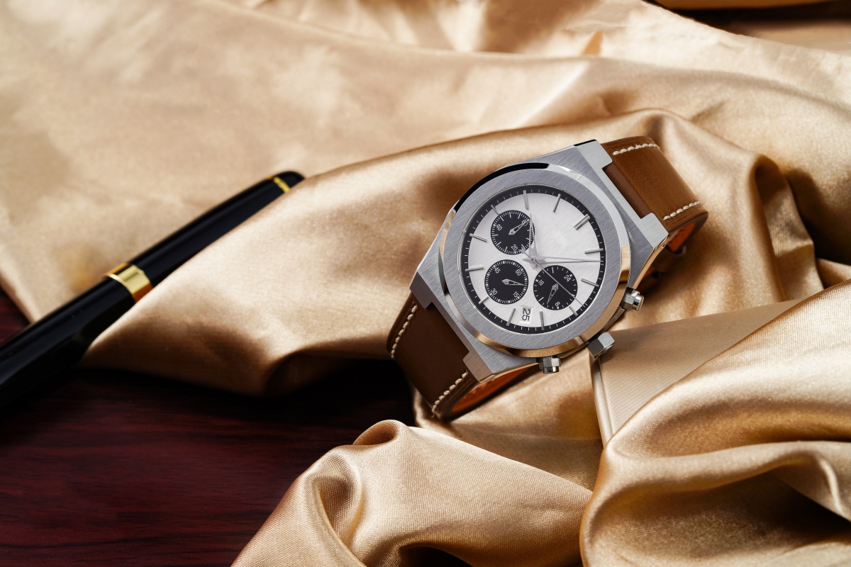 Vdear Multi Time Zone Blue Dial With Hollow Pointer Men Wristwatch Leather Strap 3atm Waterproof Calendar Watch 10