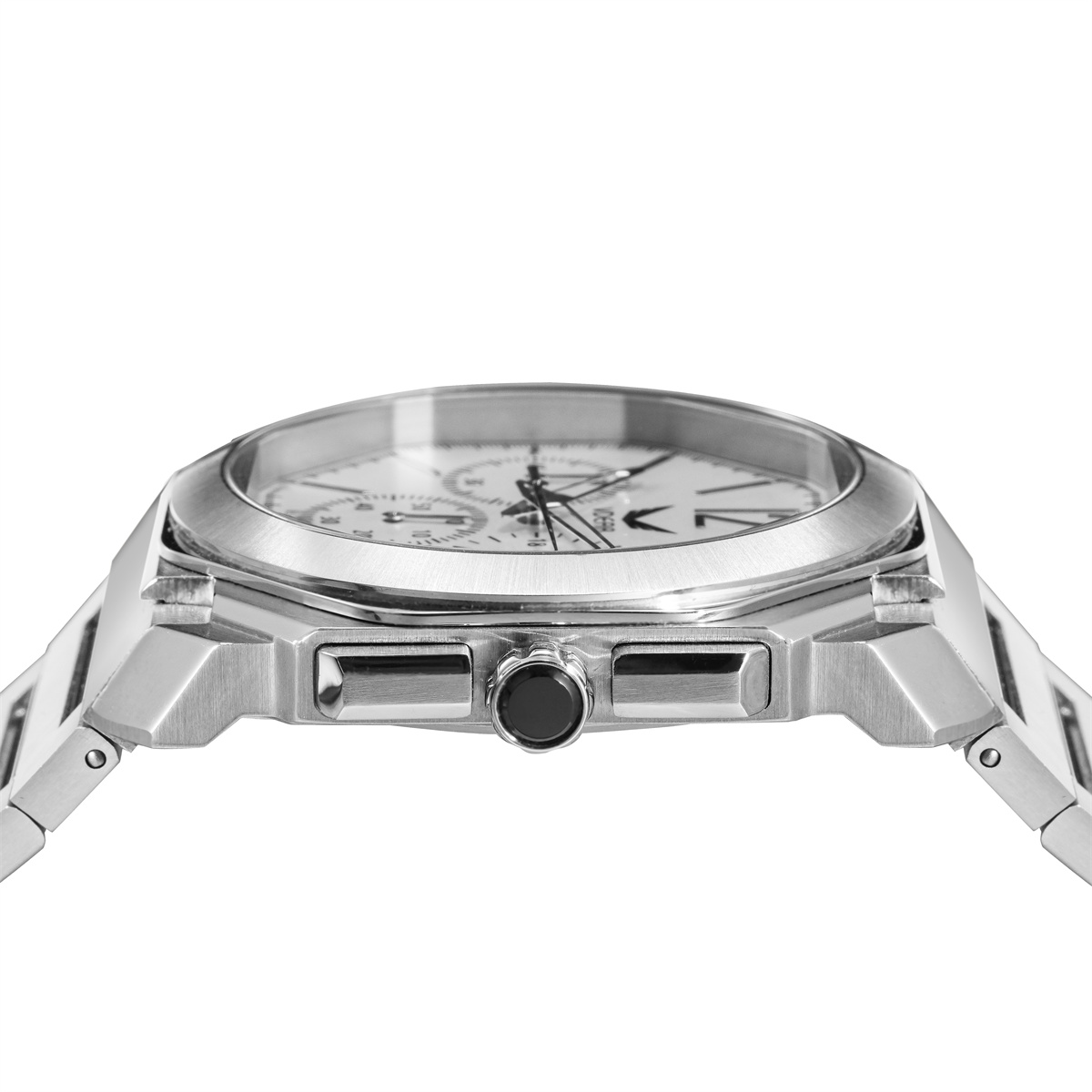 Vdear Multi-Time Zone Dial Men Watch Stainless Steel Band Hollow Out Pointers Double Layer Bezel Quartz Watch 13