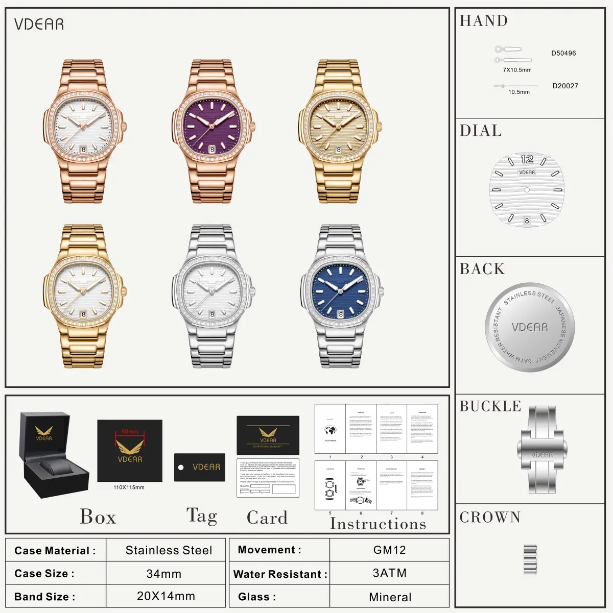 VDEAR High End Quartz Watch 6