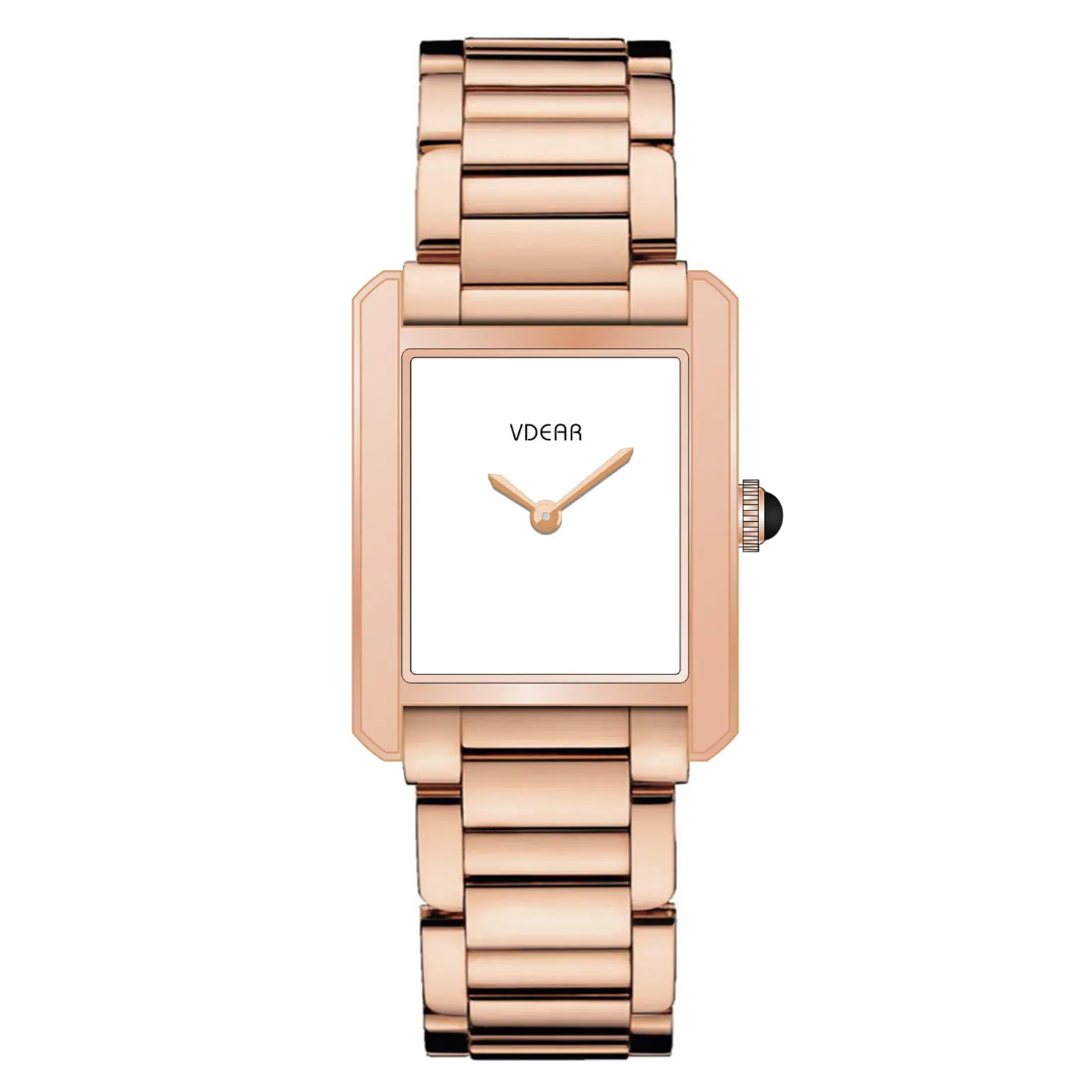 VDEAR Ultra Thin Quartz Watch: Matte Red Dial, Leather Strap 5