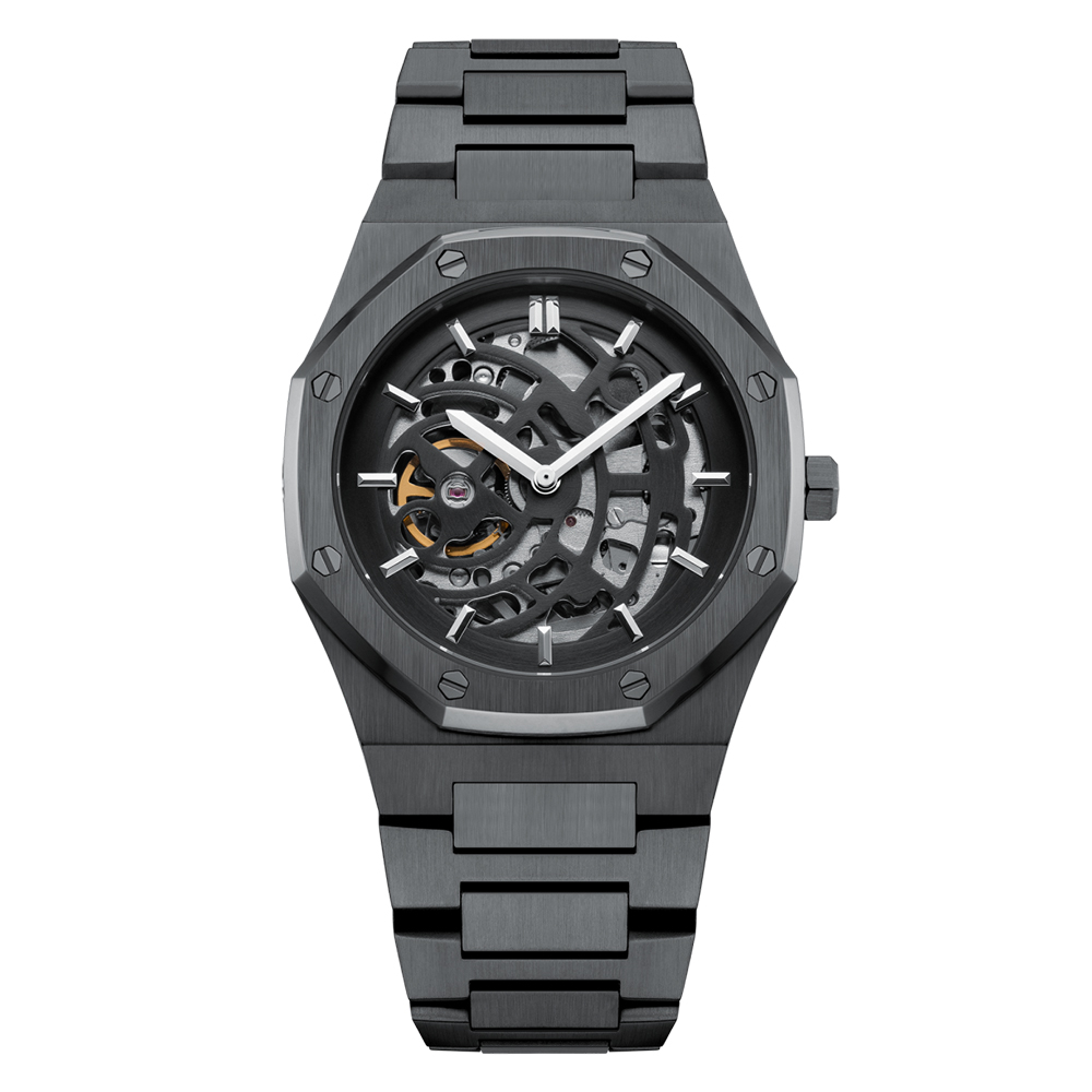 Vdear Hollow Out Skeleton Dial With Tourbillon Men Watch Staniless Steel Visible Movement Automatic Mechanical Watch 9