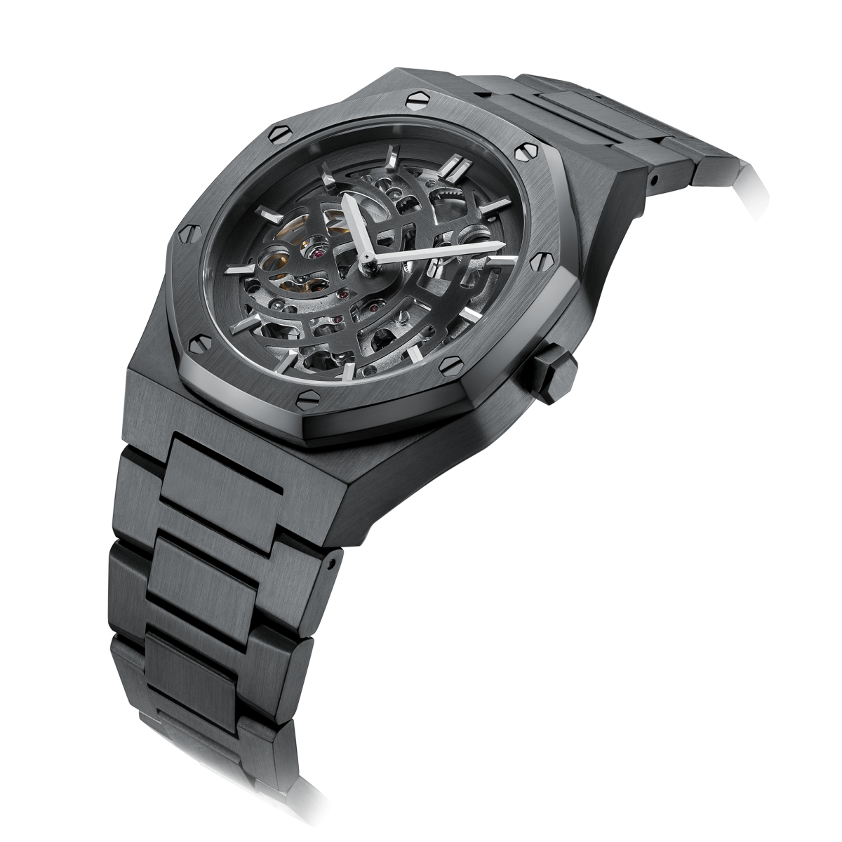 Vdear Hollow Out Skeleton Dial With Tourbillon Men Watch Staniless Steel Visible Movement Automatic Mechanical Watch 13