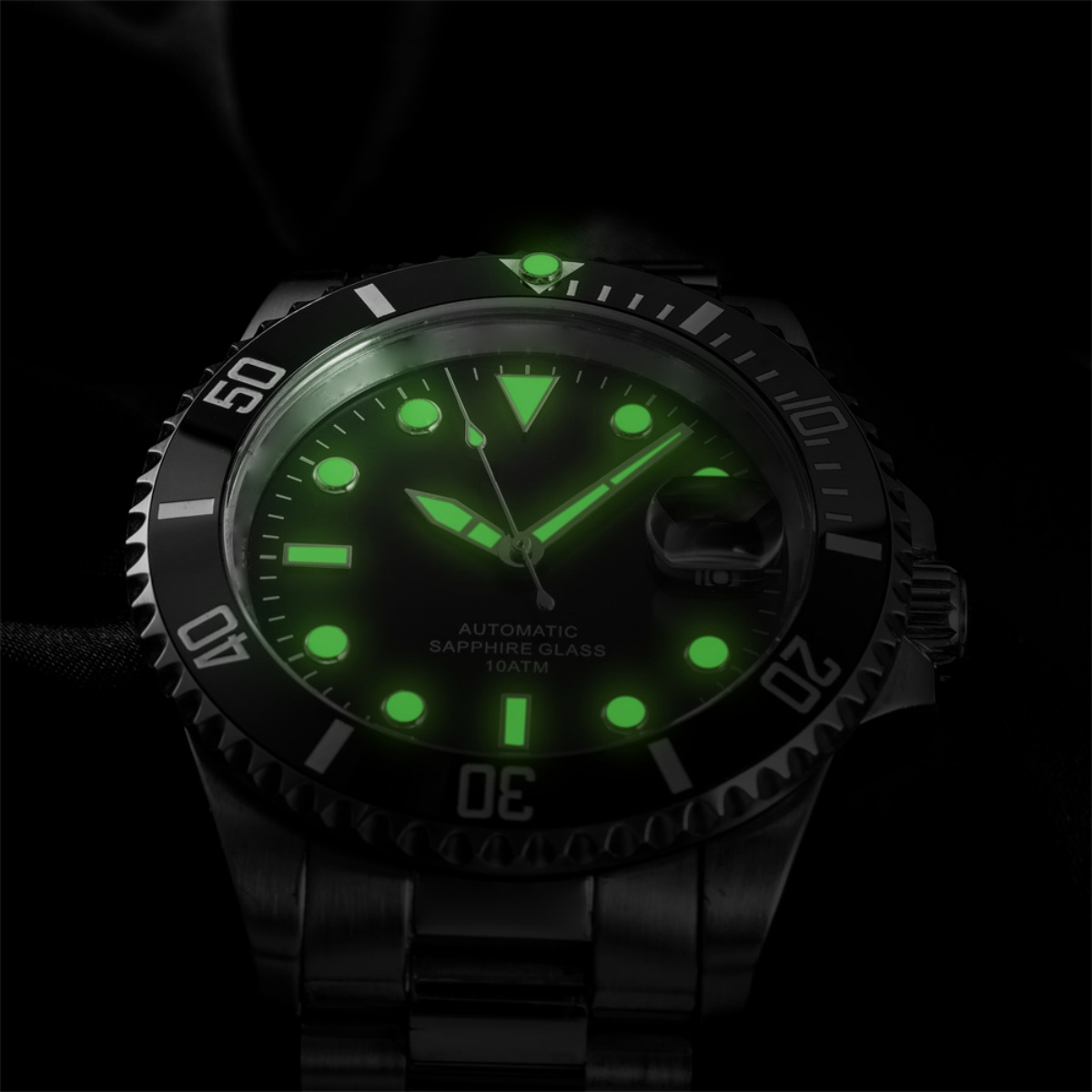 Custom Automatic Diver Watch - Waterproof & Luminous 13