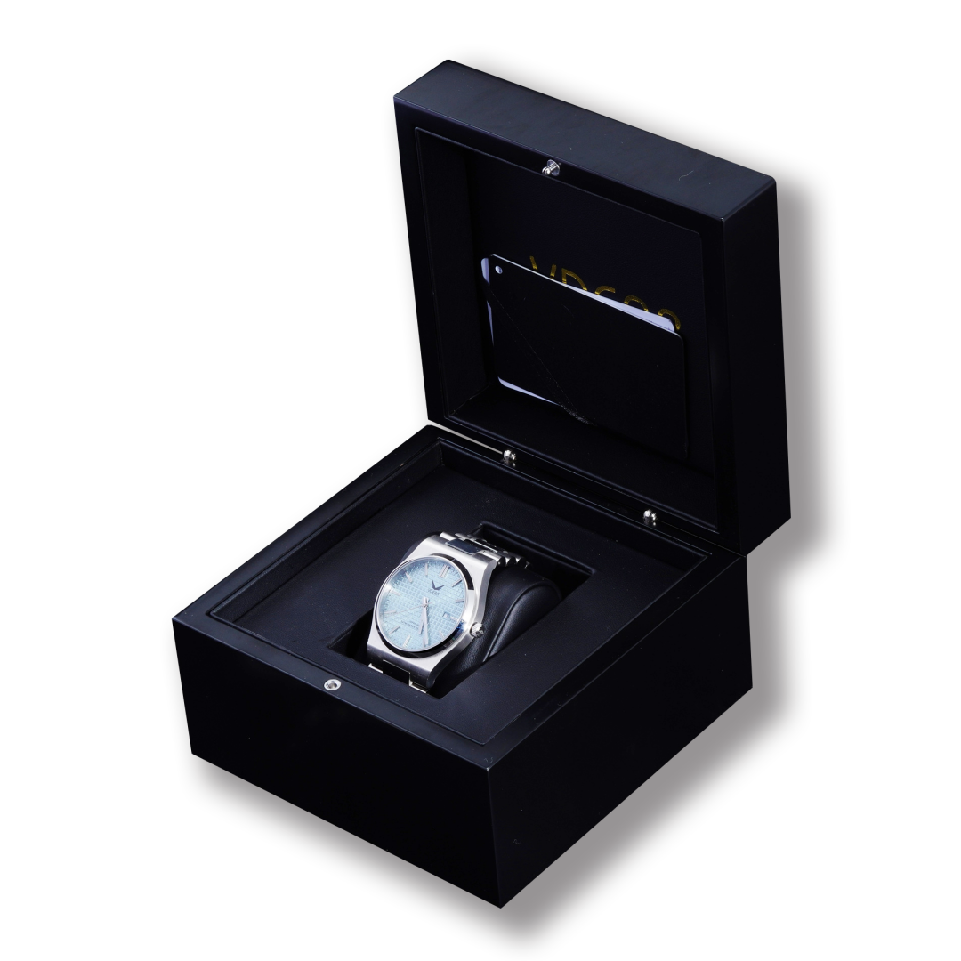 Vdear Wood Flip Up Watch Box With Anti Slip Bottom Matte Black Watch Travel Cases 9