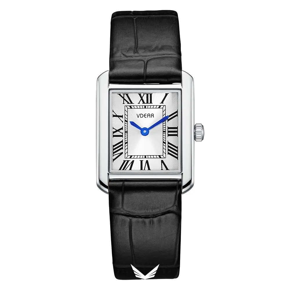 VDEAR Square Arabic Numeral Quartz Watch High Quality Luxury Men's Wristwatch 1