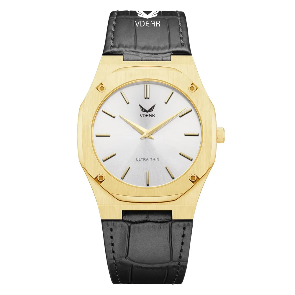 VDEAR Ultra Thin 7mm Octagon Case Quartz Watch - 5 ATM By Vdear. 1