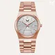 Rose Gold Lattice Dial Quartz Watch with Date - Waterproof Men's Wristwatch 1