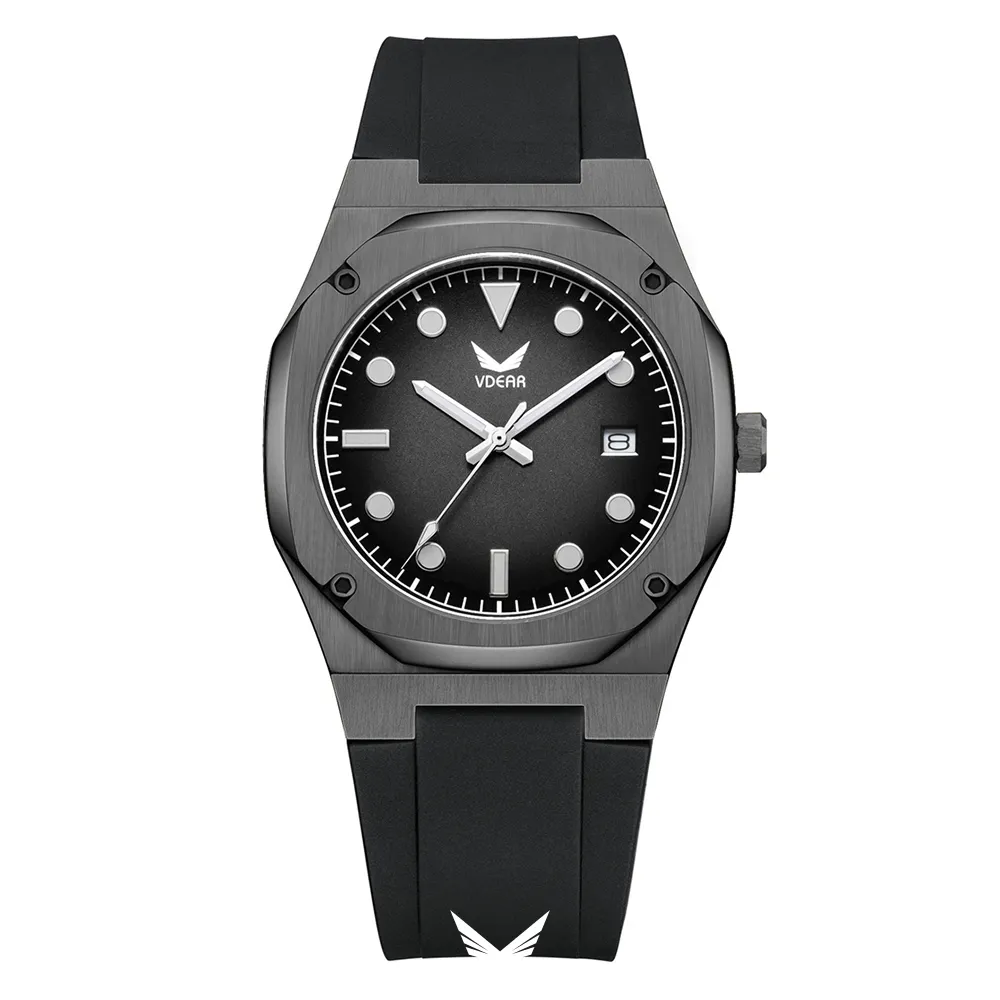 VDEAR Men's Luminous Date Quartz Watch - Waterproof Gradient Color. 1