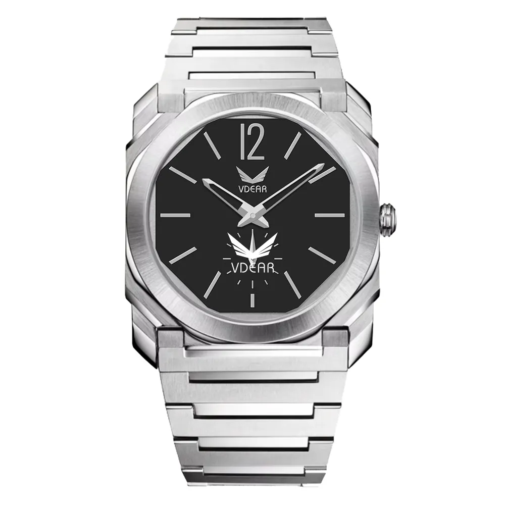 VDEAR roestvrijstalen quartzhorloge: ultradun, waterbestendig, met kalenderfunctie 1