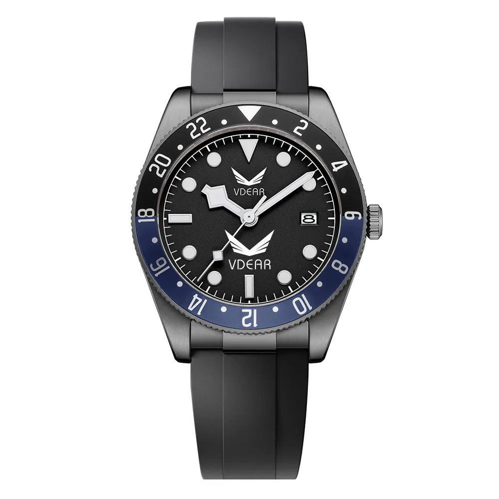 Hochwertige Quarz-Armbanduhr mit Silikonarmband und Kalender 1