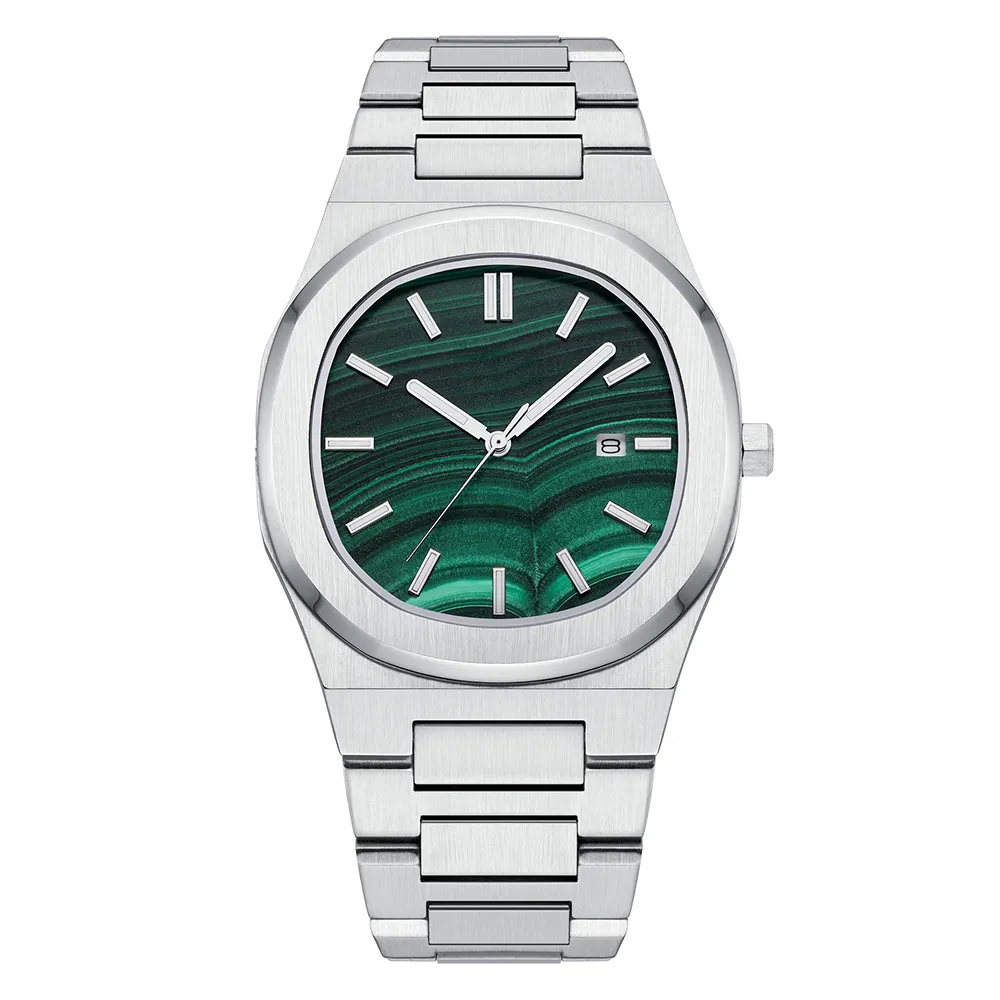 VDEAR Customized Malachite Green Quartz Watch 1