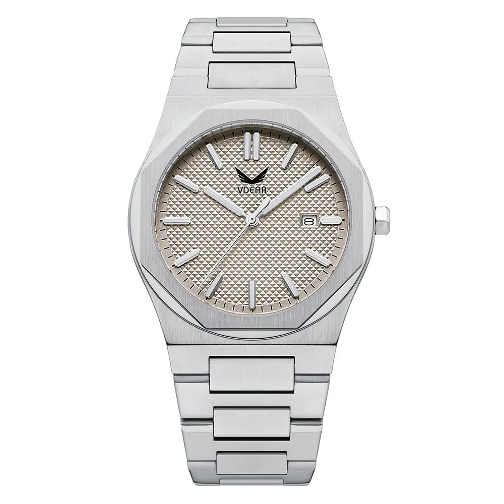 Jam Tangan Quartz Bercahaya Emas Champagne VDEAR 1