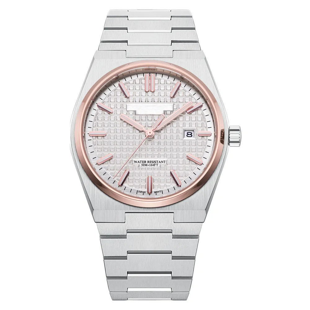 Business Rose Gold Quartz Luxury Male Watch - Customizable Specs, High Quality, Water Resistant, Luminous Hands 1