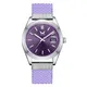 Reloj VDEAR con calendario luminoso y correa de nailon con esfera morada 1