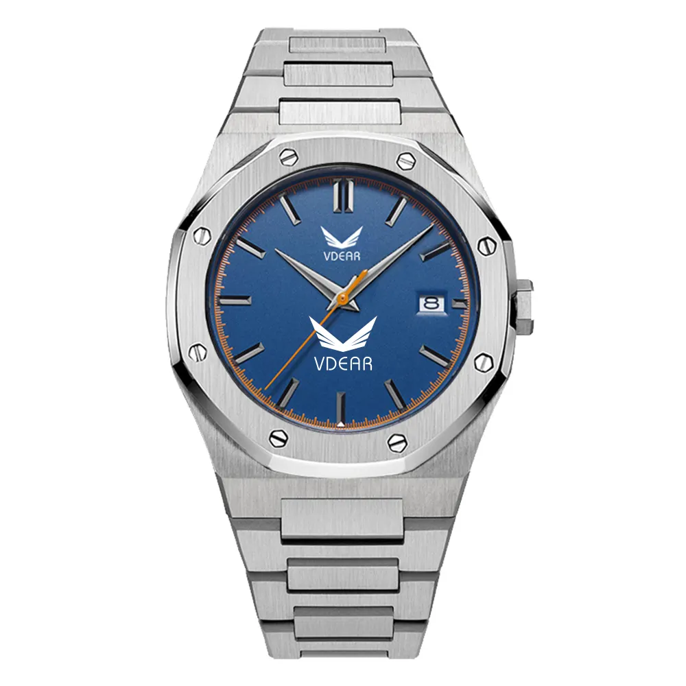 VDEAR Blue Dial Calendar Men's Watch 1