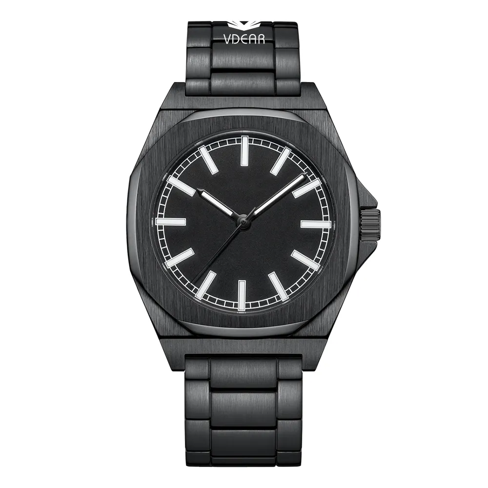 VDEAR Lyxig Tunn Quartzklocka För Herr - Klassisk Vit Urtavla Retro Bälte. 1