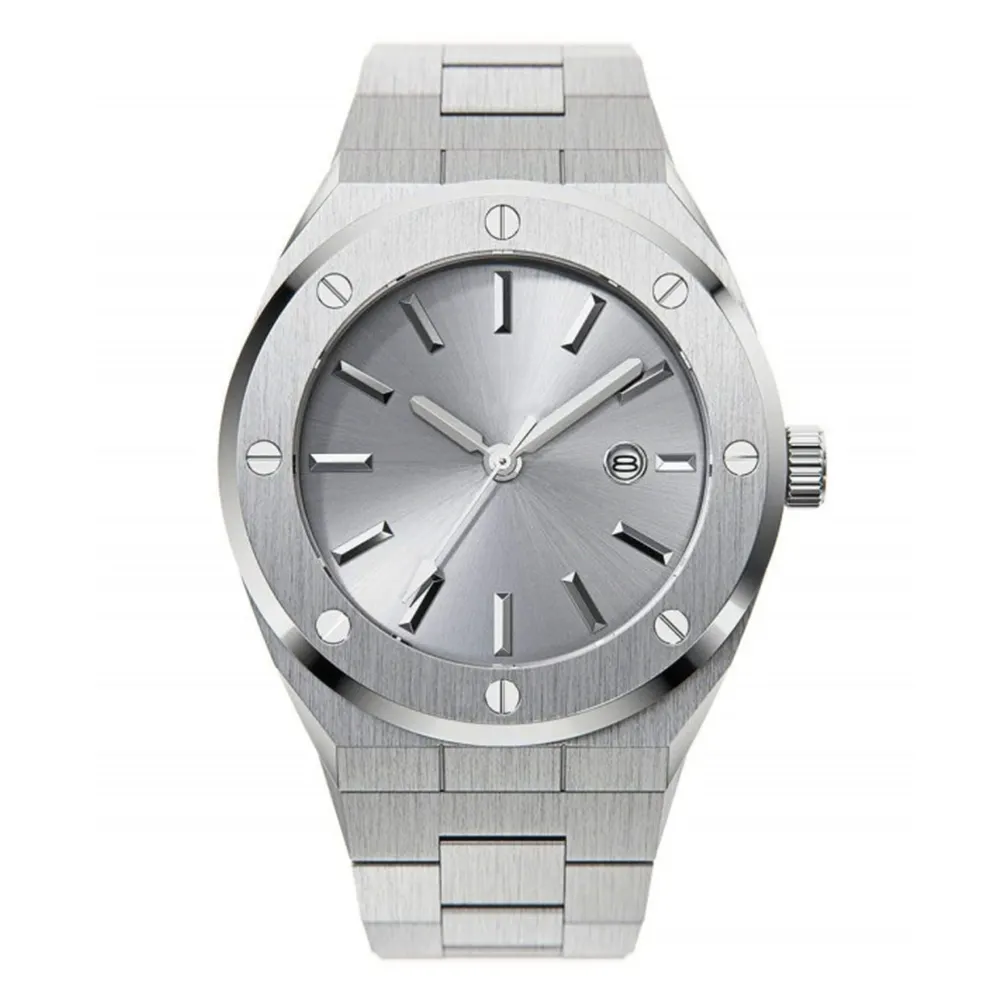 Vintage Green Dial Silver Steel Band Quartz Watch by VDEAR 1