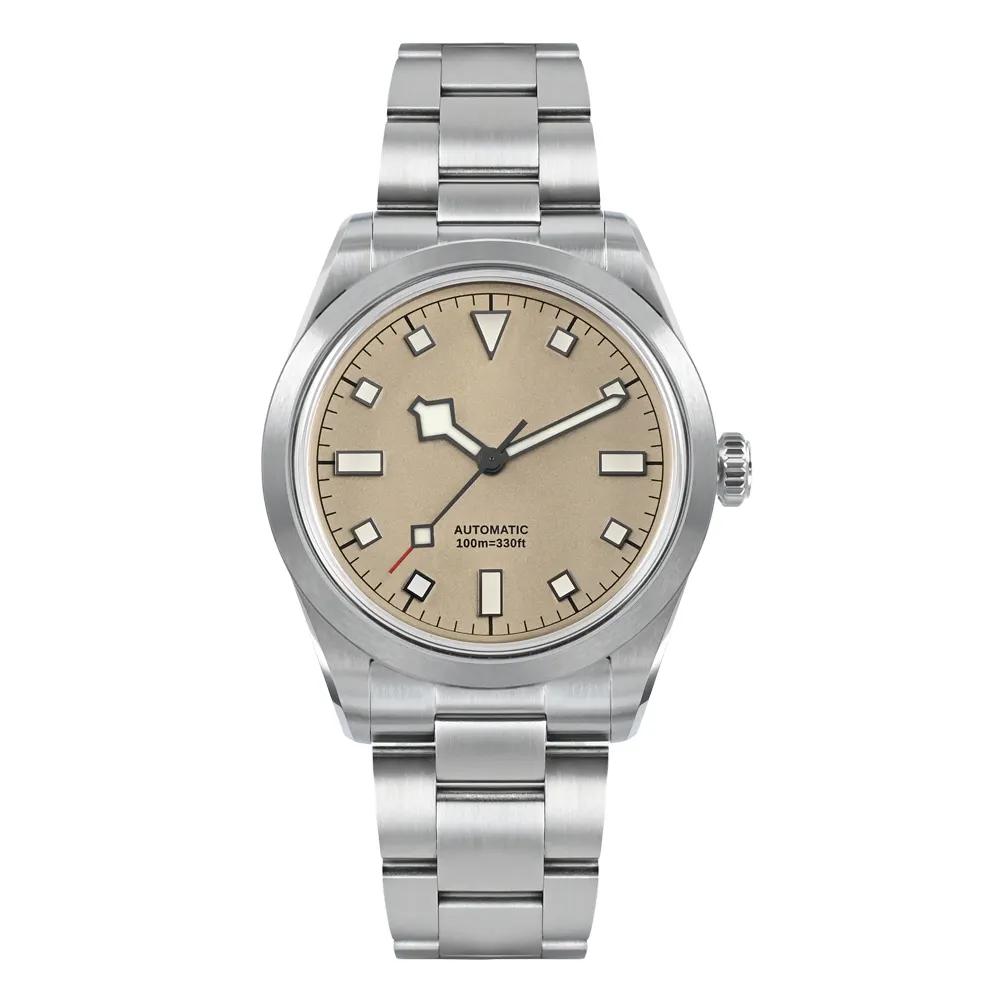 Vdear Vintage Automatic Diver Watch: Waterproof Silver Steel Strip Men's Watch 1