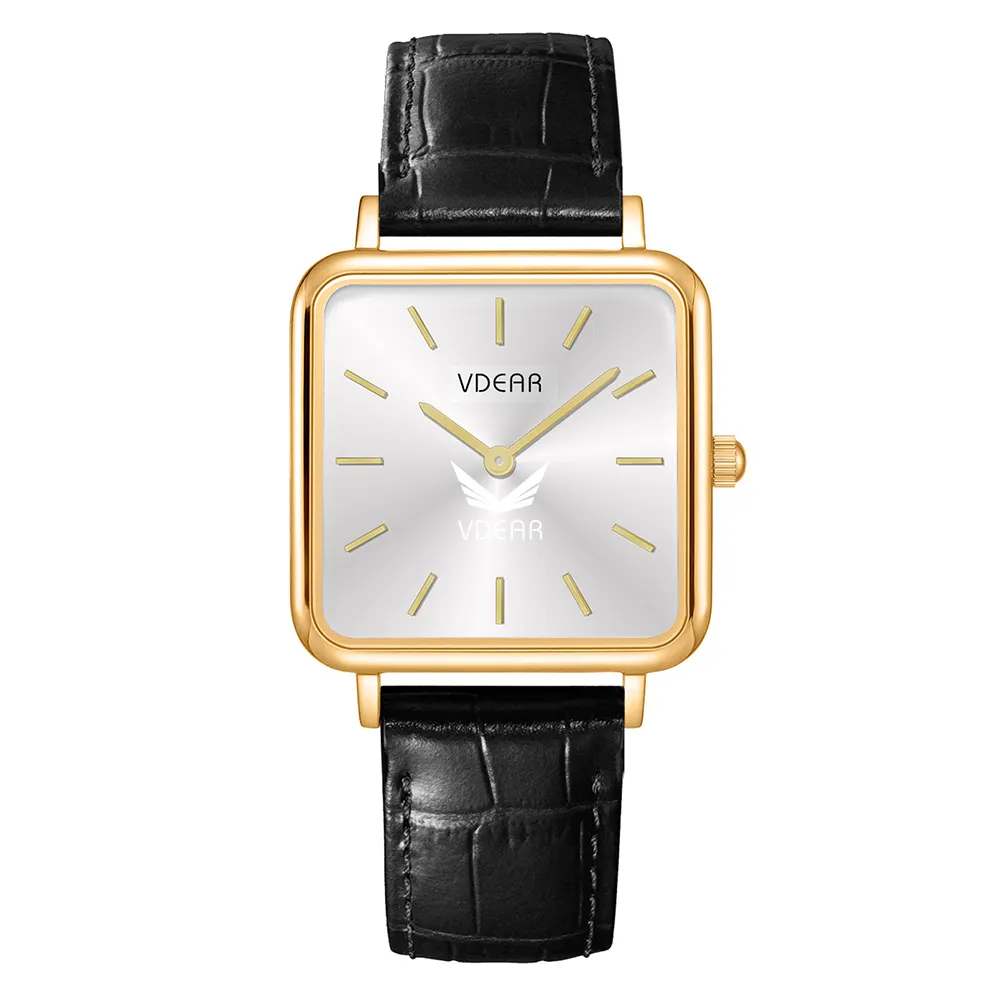 Gold Square Case Quartz Ladies Watch - Ultimate Performance & Quality 1
