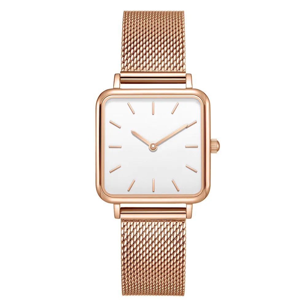 VDCAR Minimalistische Damen-Quarzuhr: Ultradünnes Gehäuse &amp; Mesh-Armband 1