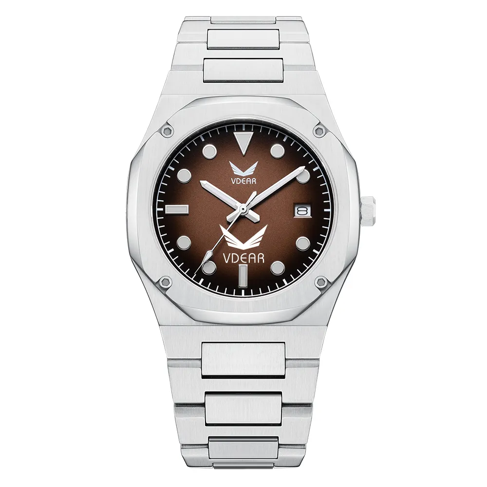 VDEAR Men Luxury Ultra Thin Quartz Watch - Gold Price 1