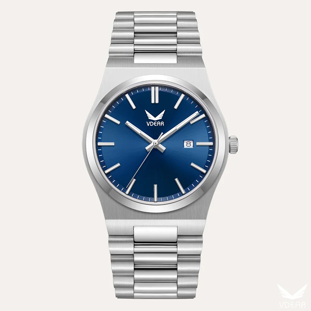 VDEAR Lyxig Vattentät Quartzklocka med Lysande Visare och Kalender 1