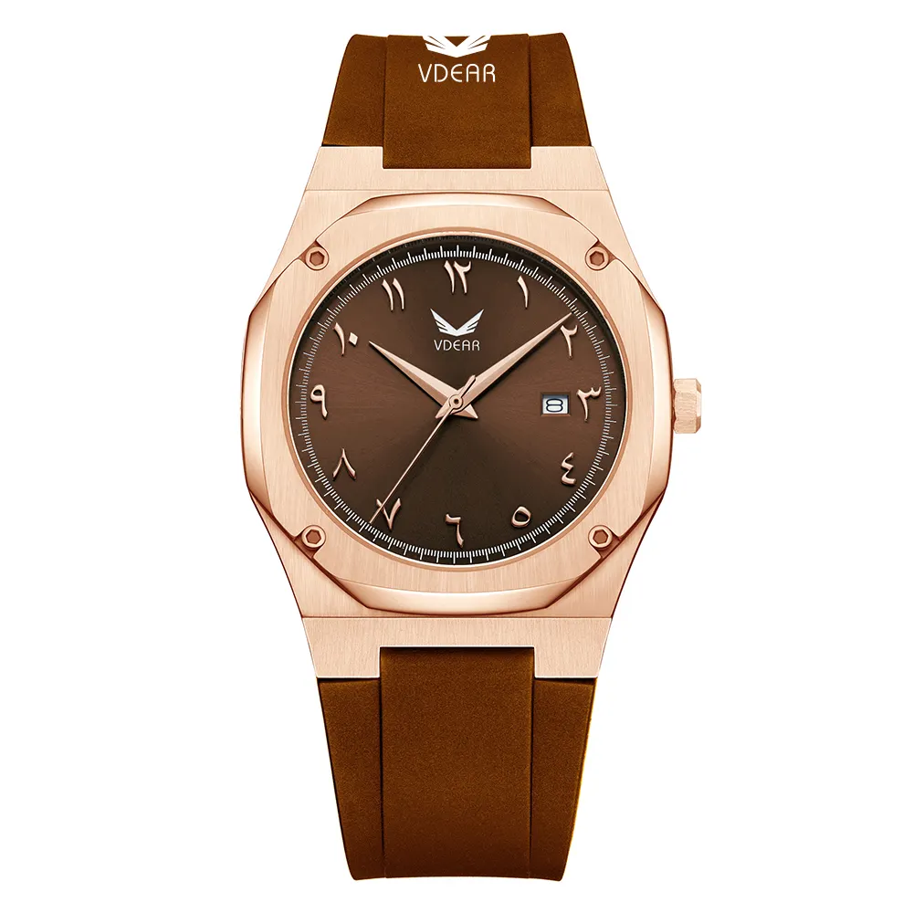 Relógio de luxo com cristal de quartzo da VDEAR 1