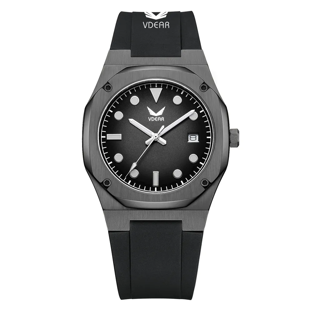 Heren quartz polshorloge - VDEAR Luxe waterdicht horloge met datumweergave 1