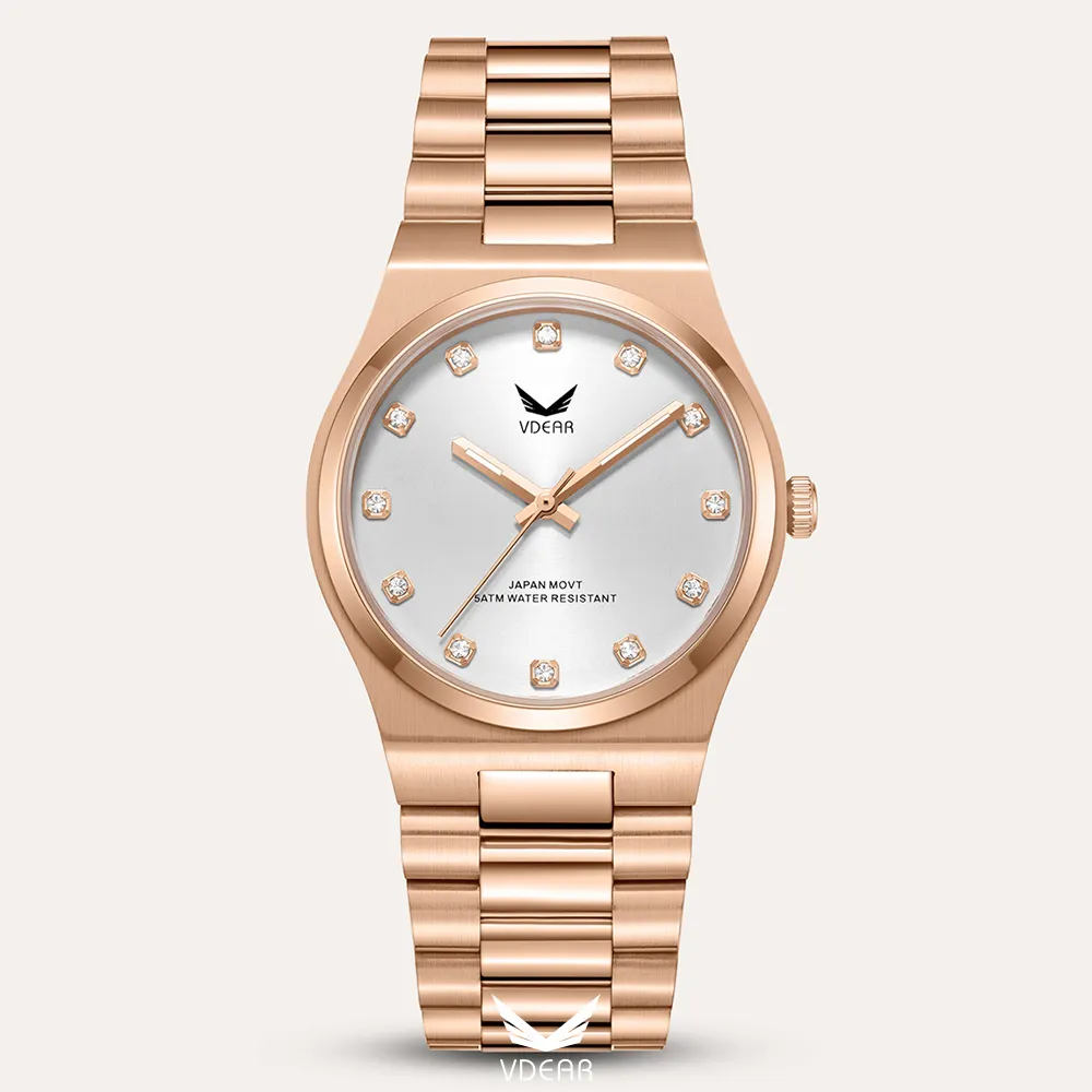 VDEAR Diamond Scale Dames Quartz Horloge 🌟Waterbestendig tot 5 ATM🌟 1