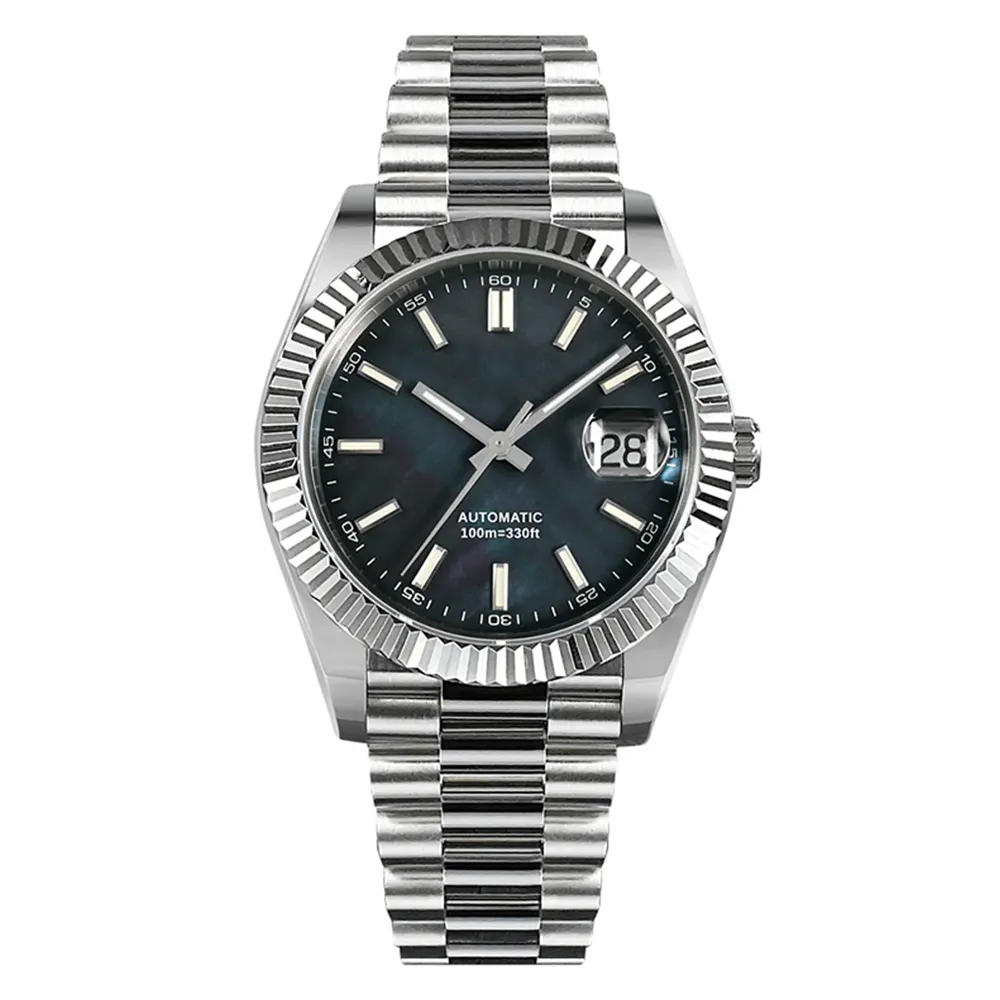 **VDEAR 40mm Automatic Dive Watch - Stylish Stainless Steel with Luminous Pearl Dial** 1