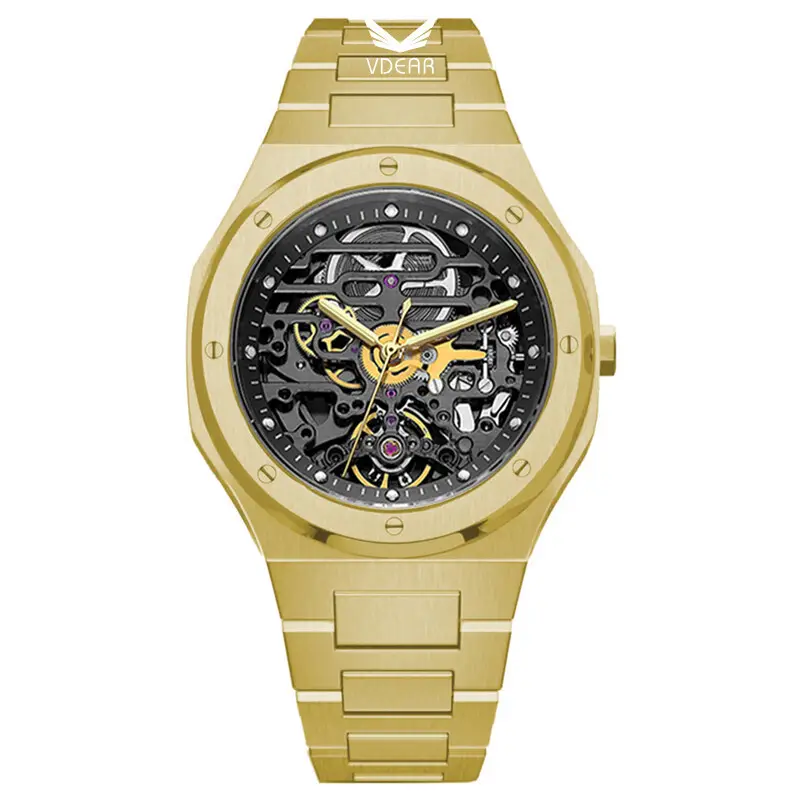 VDEAR Men's Luxury Skeleton Automatic Watch 1