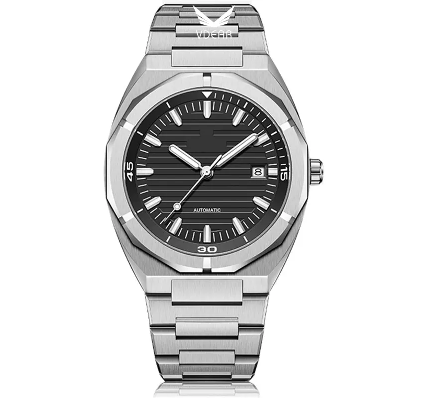 Orologio automatico in acciaio inossidabile con logo personalizzato da 38 mm 1