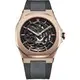 Men's Automatic Skeleton Watch: Gun Colored Silicon/Rose Gold, Transparent Mechanical. Customizable Specs. VDEAR Quality. 1