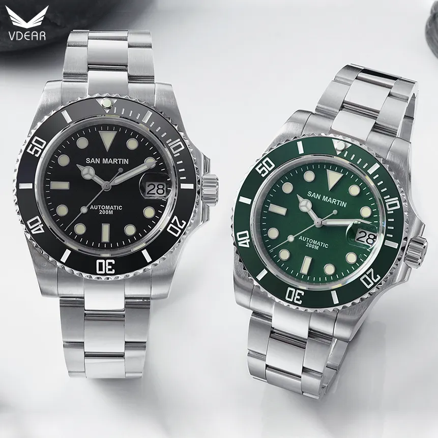 Relógio de mergulho automático vintage de alta qualidade 1