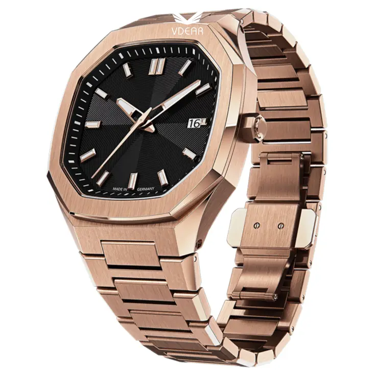 Montre mécanique automatique carrée en acier inoxydable 1