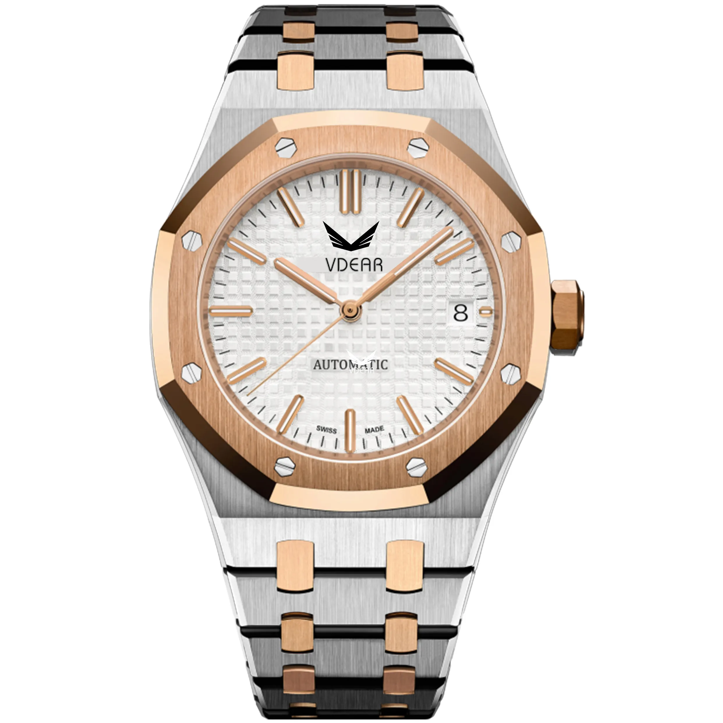 Orologio automatico di lusso personalizzabile con fasi lunari per uomo 1