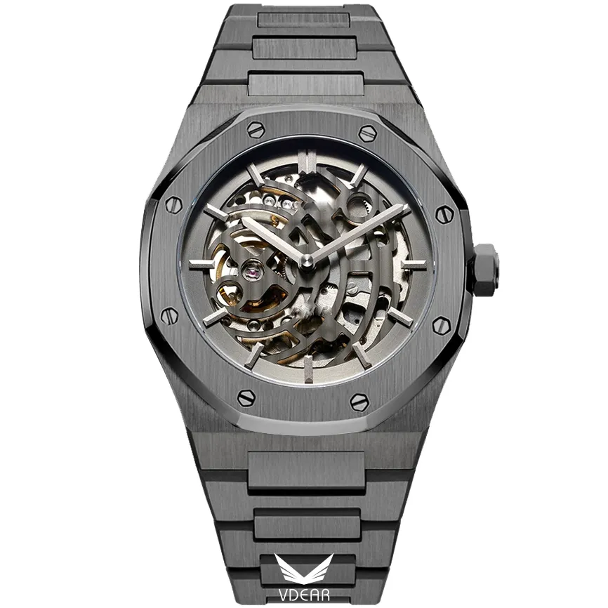 VDEAR Stainless Steel Automatic Skeleton Watch 1