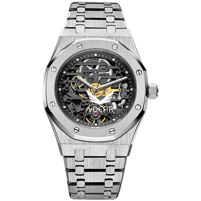 VDEAR Automatic Skeleton Watch: Customizable Luxury Men's Timepiece 1