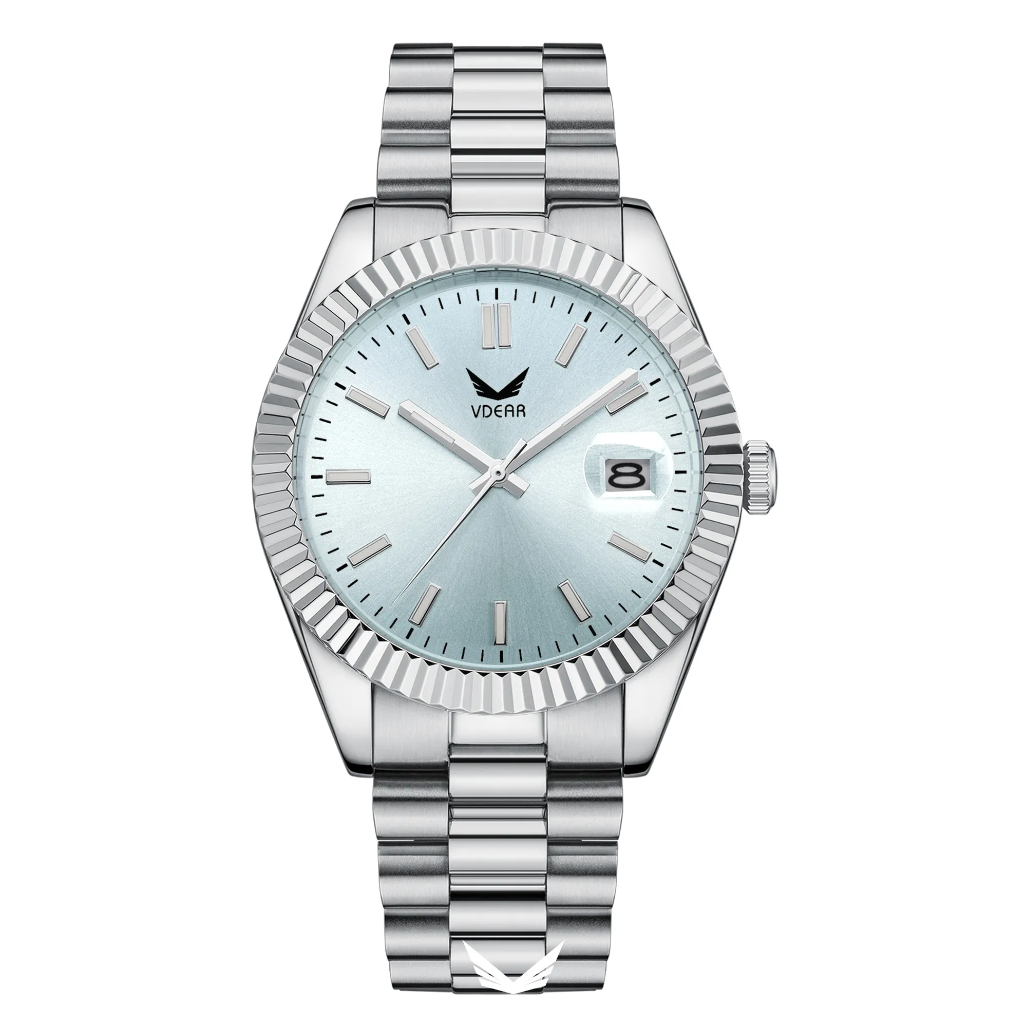 VDEAR gepersonaliseerd vintage lichtgevend logo waterdicht horloge 1