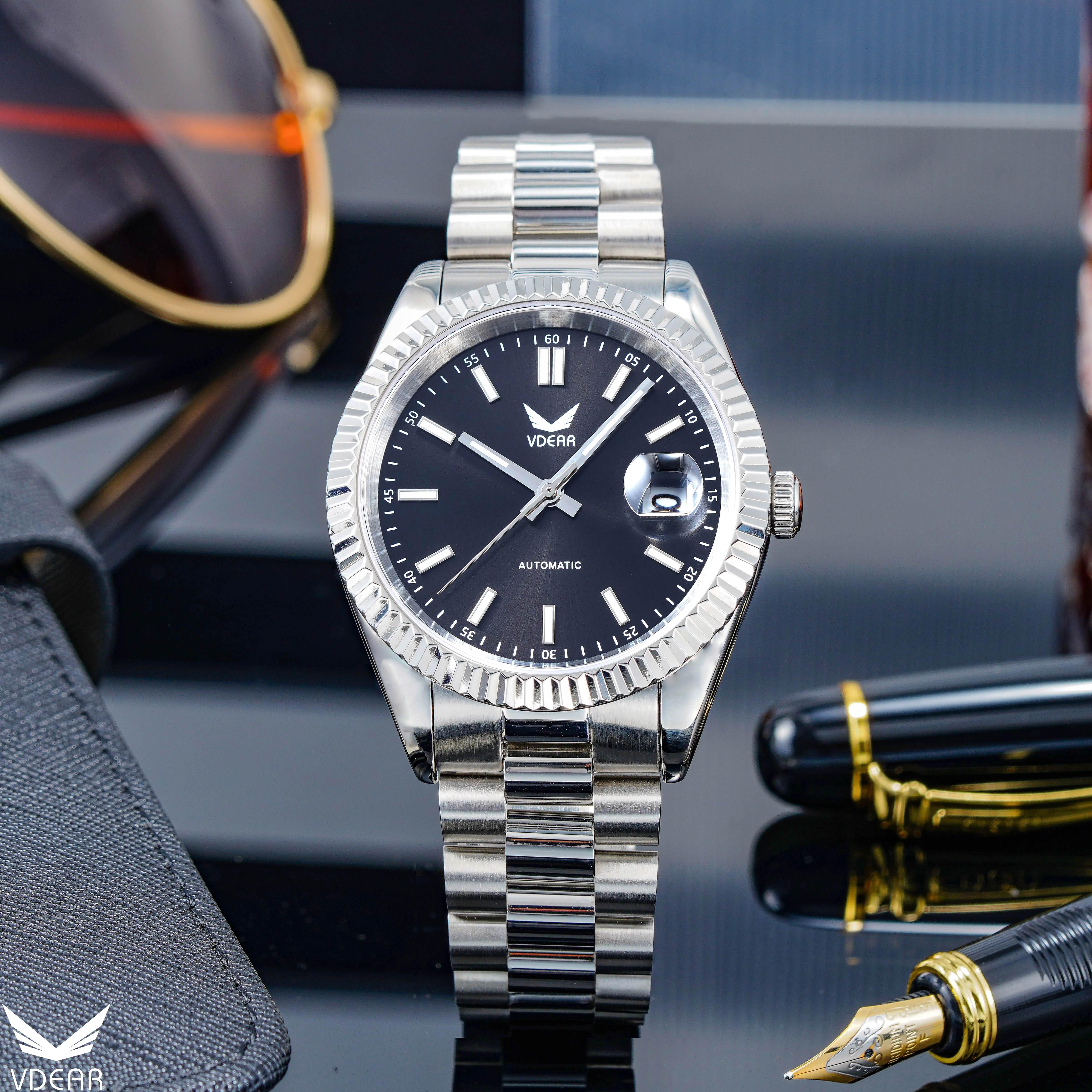 Silver Men's Automatic Mechanical Watch 1