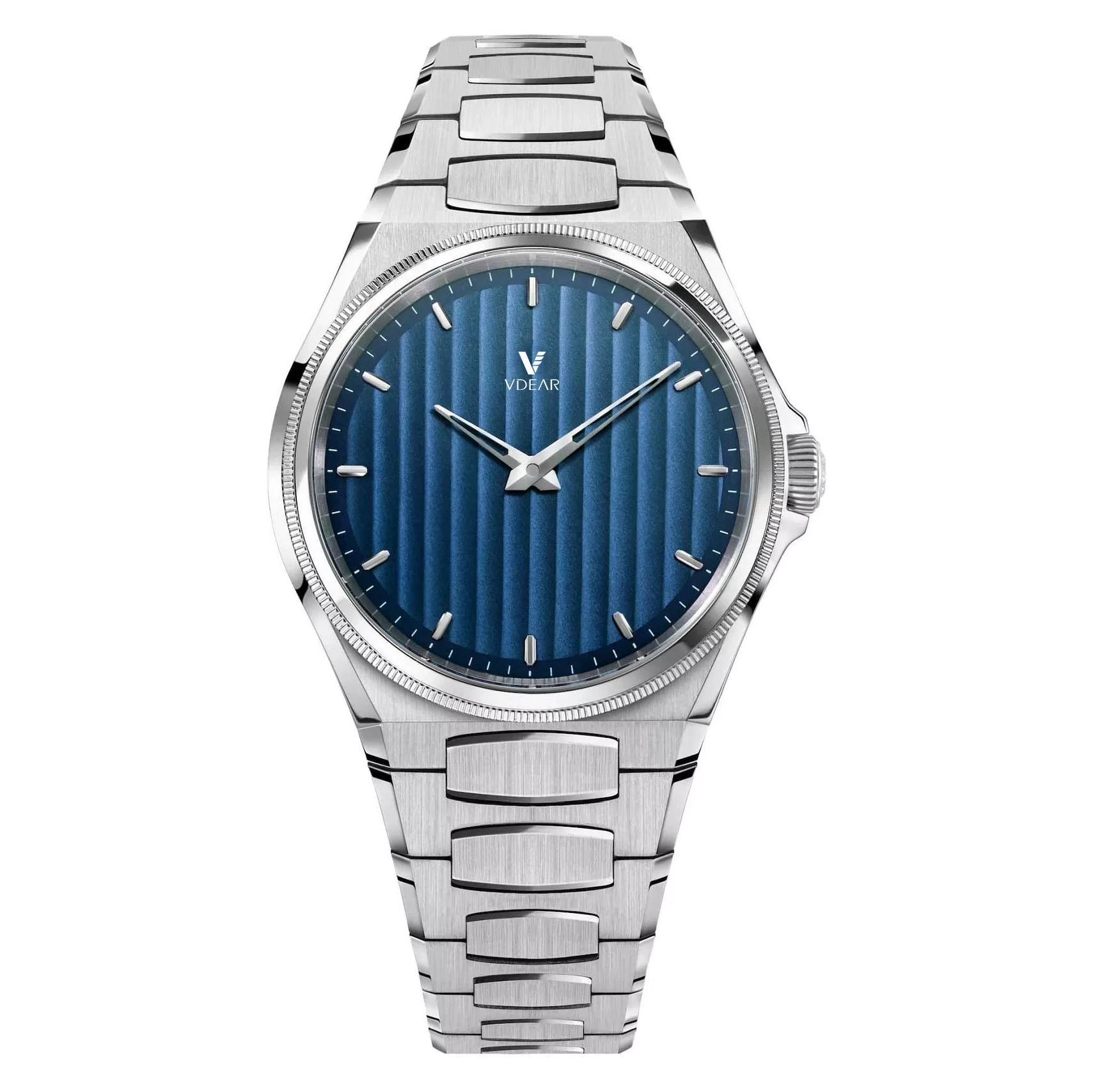 VDEAR - Arabic Numbers Japan Miyota Quartz Custom Logo Men's Watch Black with Stainless Steel Band Quartz Watch 1