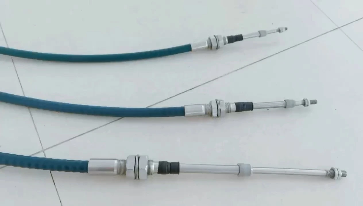 Push-Pull Mechanical Control Cable Assembly With Spherical Rod End Joints 1