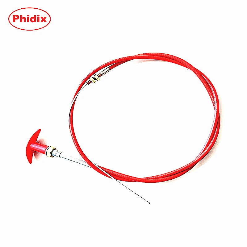 High Quality Pull Only Cable Assembly With Red T Handle For Emergency Cut-Off & Parking Brake Control 1