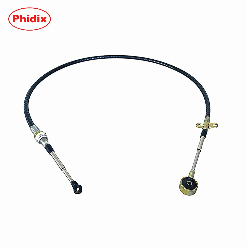 Heavy-Duty Gear Shift Control Cable With Threaded Bulkhead & Rod End 1