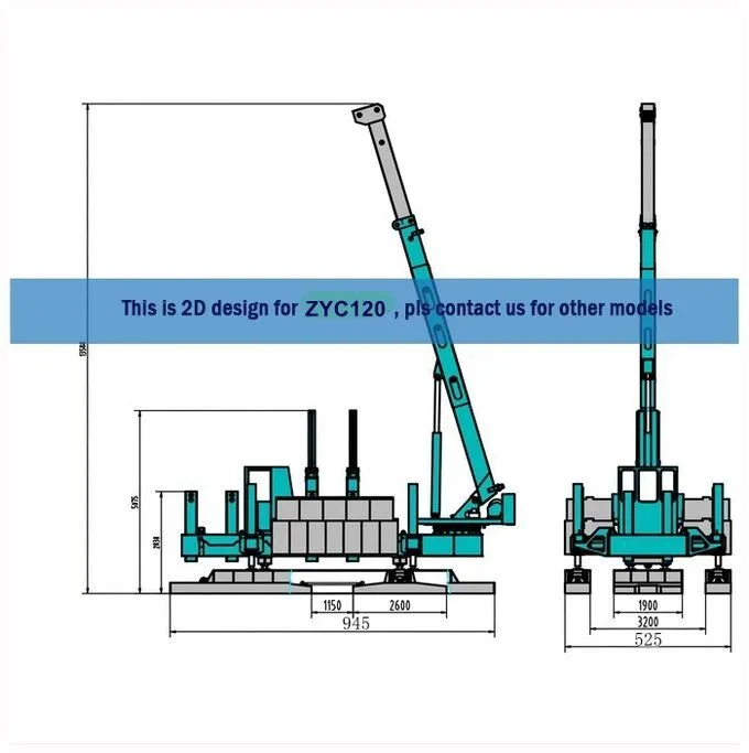 T-works - ZYC120 hydraulic static pile driver for spun pile with no pollution Hydraulic Static Pile Driver 1